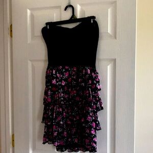 Strapless mini dress